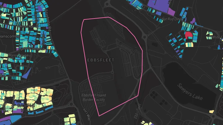 House price heatmap showing property values across Castle Hill