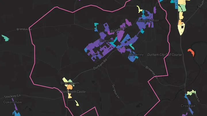 House price heatmap showing property values across Brandon