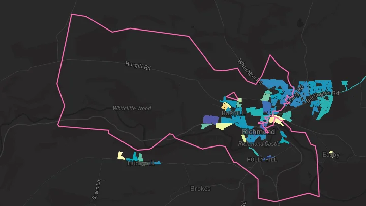 House price heatmap showing property values across Richmond