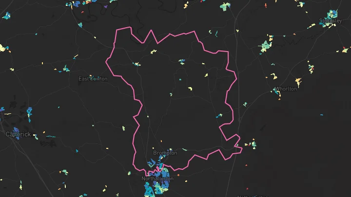 House price heatmap showing property values across Brompton