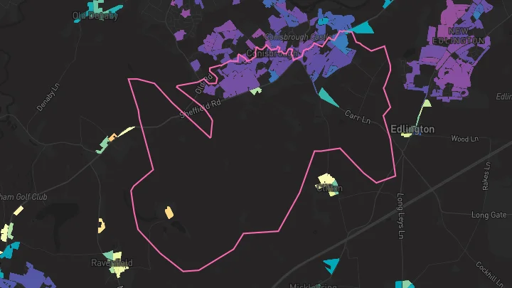 House price heatmap showing property values across Conisbrough