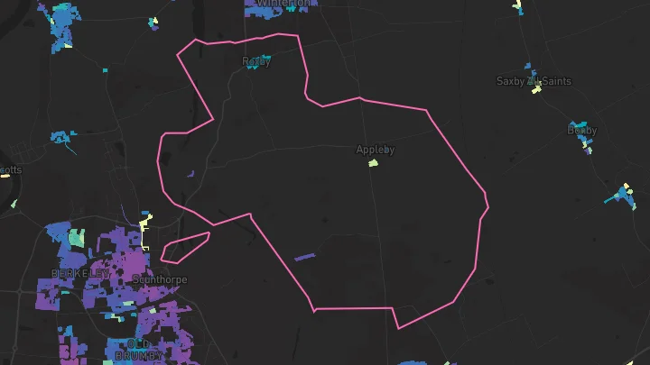 House price heatmap showing property values across Appleby