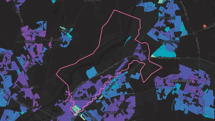 House price heatmap showing property values across Wheatley