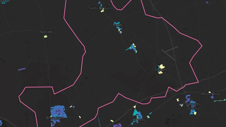 House price heatmap showing property values across Broughton