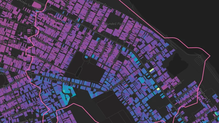House price heatmap showing property values across Cleethorpes