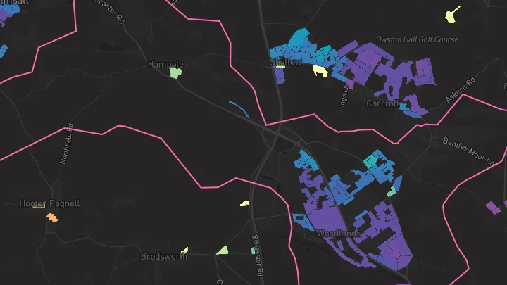 House price heatmap showing property values across Woodlands
