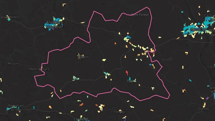 House price heatmap showing property values across Rock