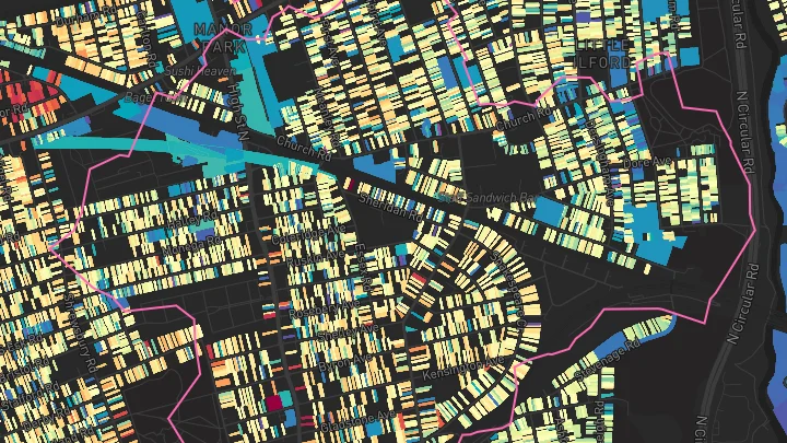 House price heatmap showing property values across Manor Park