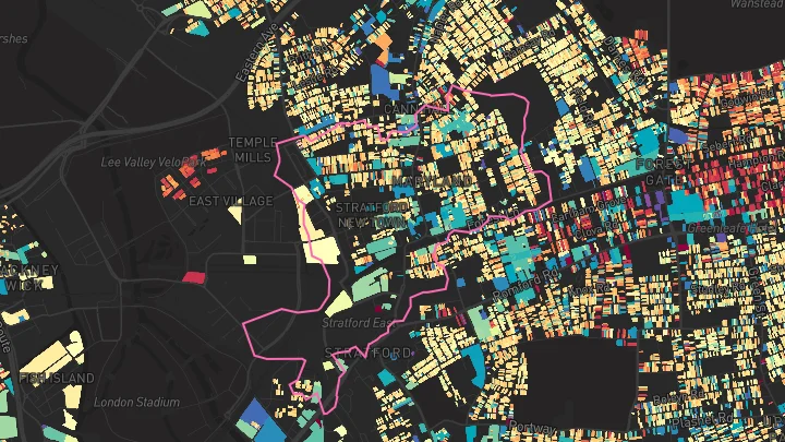 House price heatmap showing property values across Maryland