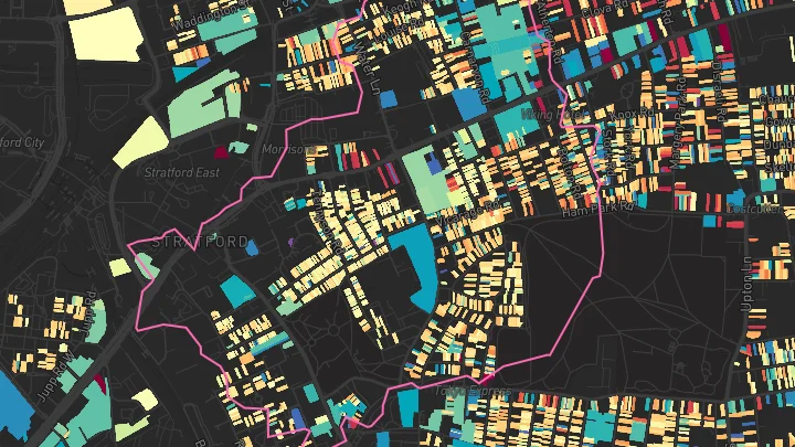 House price heatmap showing property values across Maryland