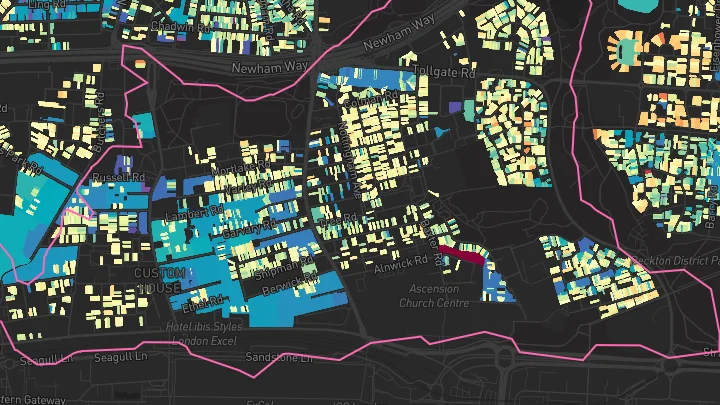 House price heatmap showing property values across Prince Regent