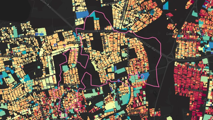 House price heatmap showing property values across Walthamstow Central