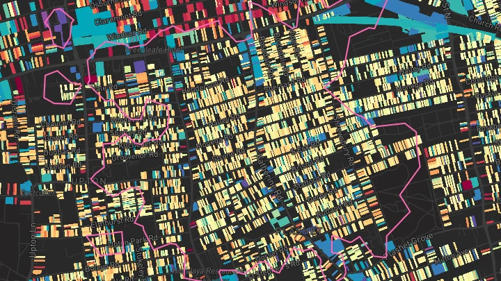 House price heatmap showing property values across Forest Gate