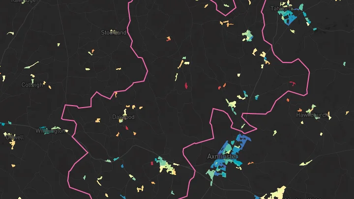 House price heatmap showing property values across Kilmington