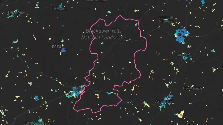 House price heatmap showing property values across Wilmington