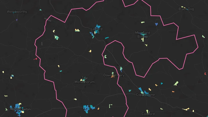 House price heatmap showing property values across Bow