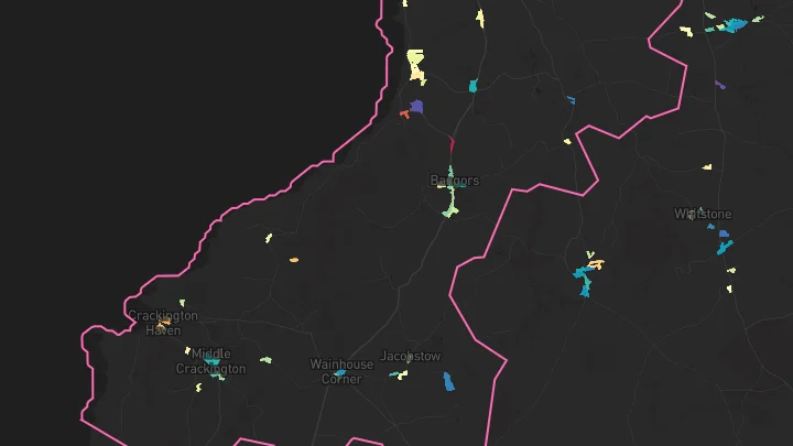 House price heatmap showing property values across Marhamchurch