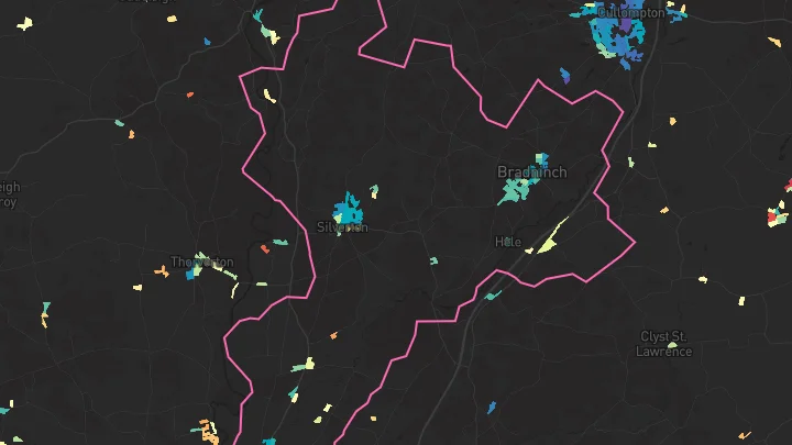 House price heatmap showing property values across Silverton