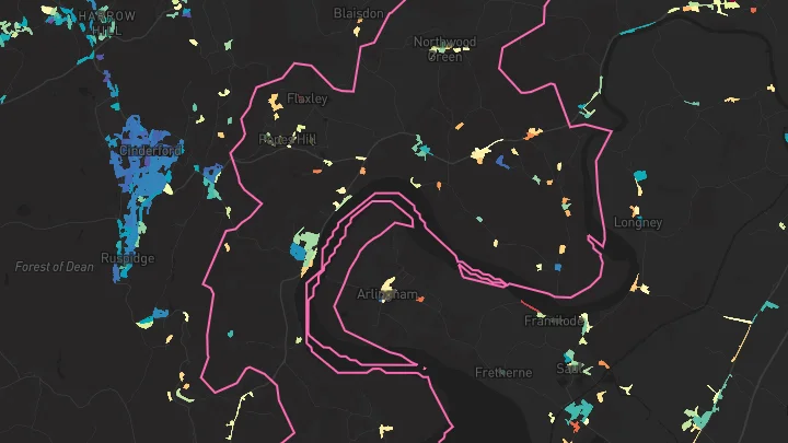 House price heatmap showing property values across Newnham