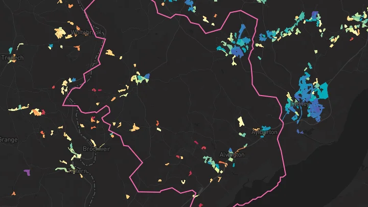 House price heatmap showing property values across Bream