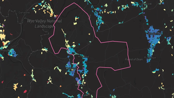 House price heatmap showing property values across Berry Hill