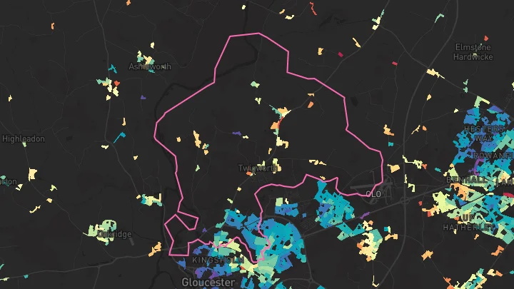 House price heatmap showing property values across Longford