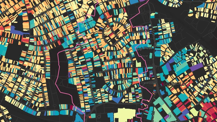 House price heatmap showing property values across Harrow-On-The-Hill