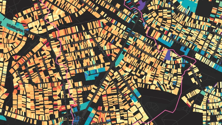 House price heatmap showing property values across North Harrow