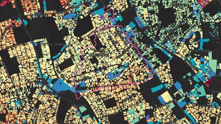 House price heatmap showing property values across Burnt Oak