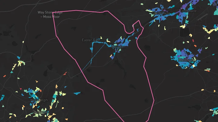 House price heatmap showing property values across Marsden