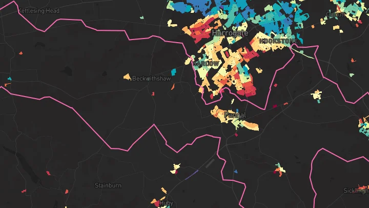 House price heatmap showing property values across Pannal