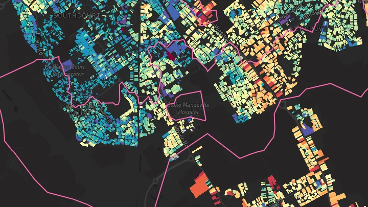 House price heatmap showing property values across Aylesbury