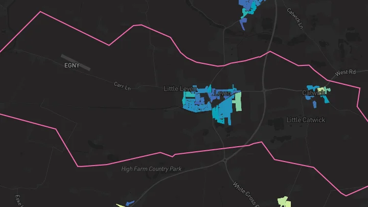 House price heatmap showing property values across Leven