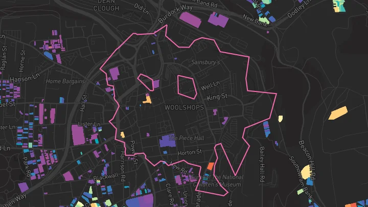 House price heatmap showing property values across Halifax