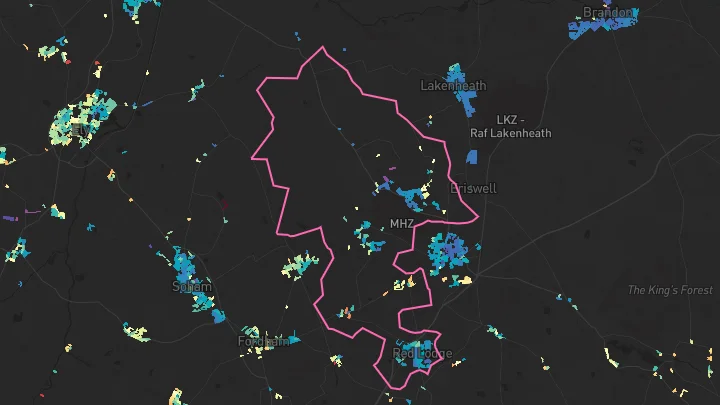 House price heatmap showing property values across Red Lodge