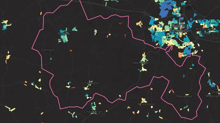 House price heatmap showing property values across Barrow