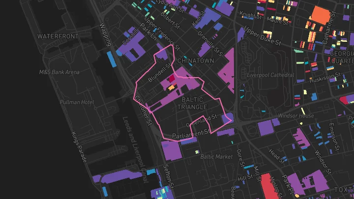 House price heatmap showing property values across Liverpool