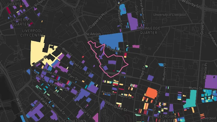 House price heatmap showing property values across Liverpool