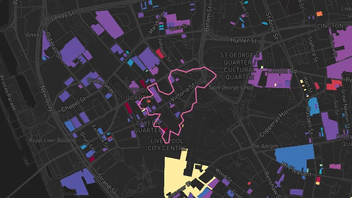 House price heatmap showing property values across Liverpool