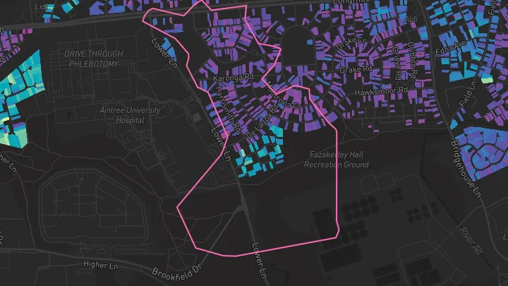 House price heatmap showing property values across Liverpool