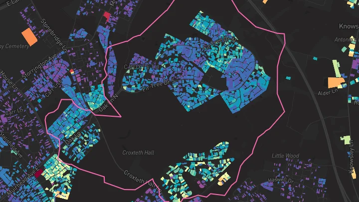 House price heatmap showing property values across Liverpool