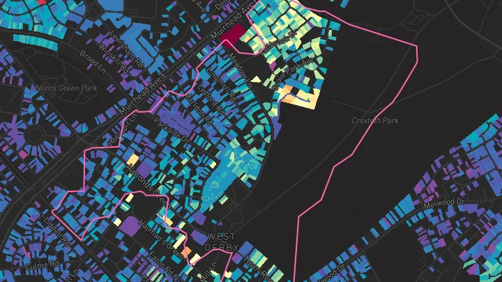 House price heatmap showing property values across Liverpool