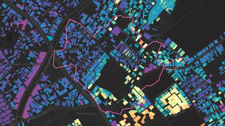 House price heatmap showing property values across Liverpool