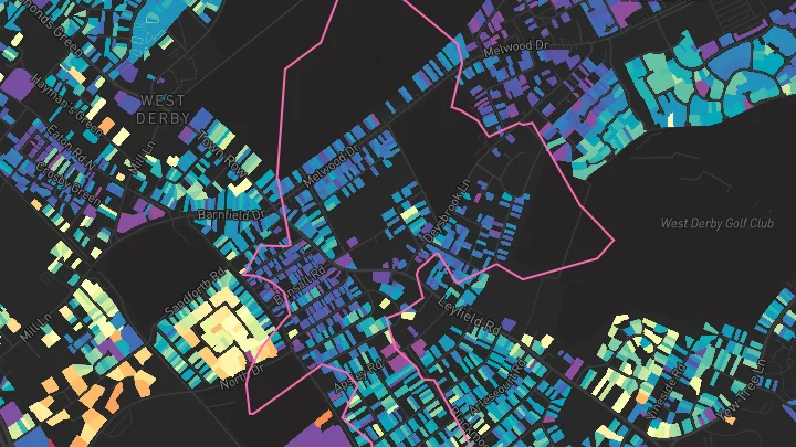 House price heatmap showing property values across Liverpool