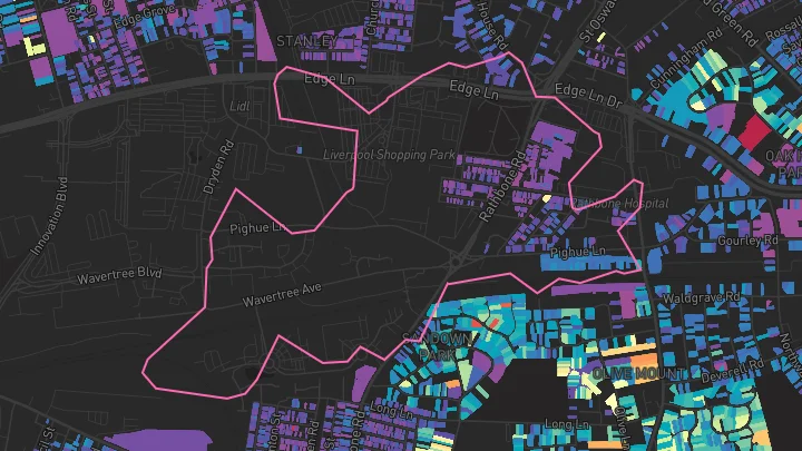 House price heatmap showing property values across Liverpool