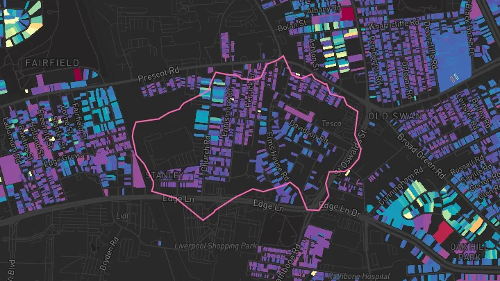 House price heatmap showing property values across Liverpool