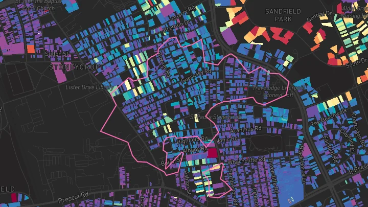 House price heatmap showing property values across Liverpool