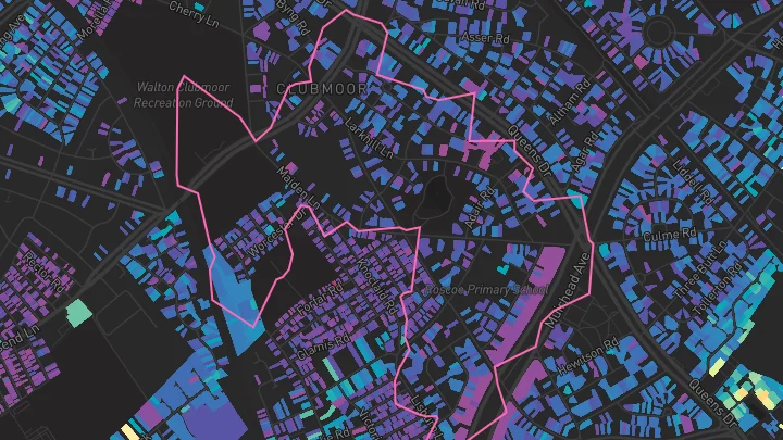 House price heatmap showing property values across Liverpool