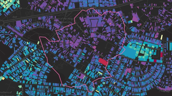House price heatmap showing property values across Liverpool