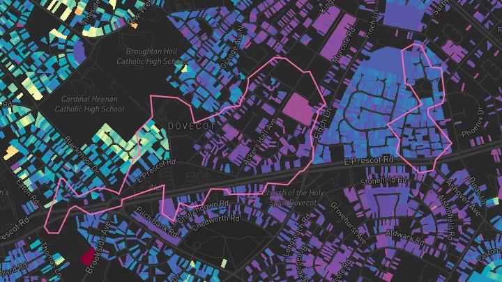 House price heatmap showing property values across Liverpool